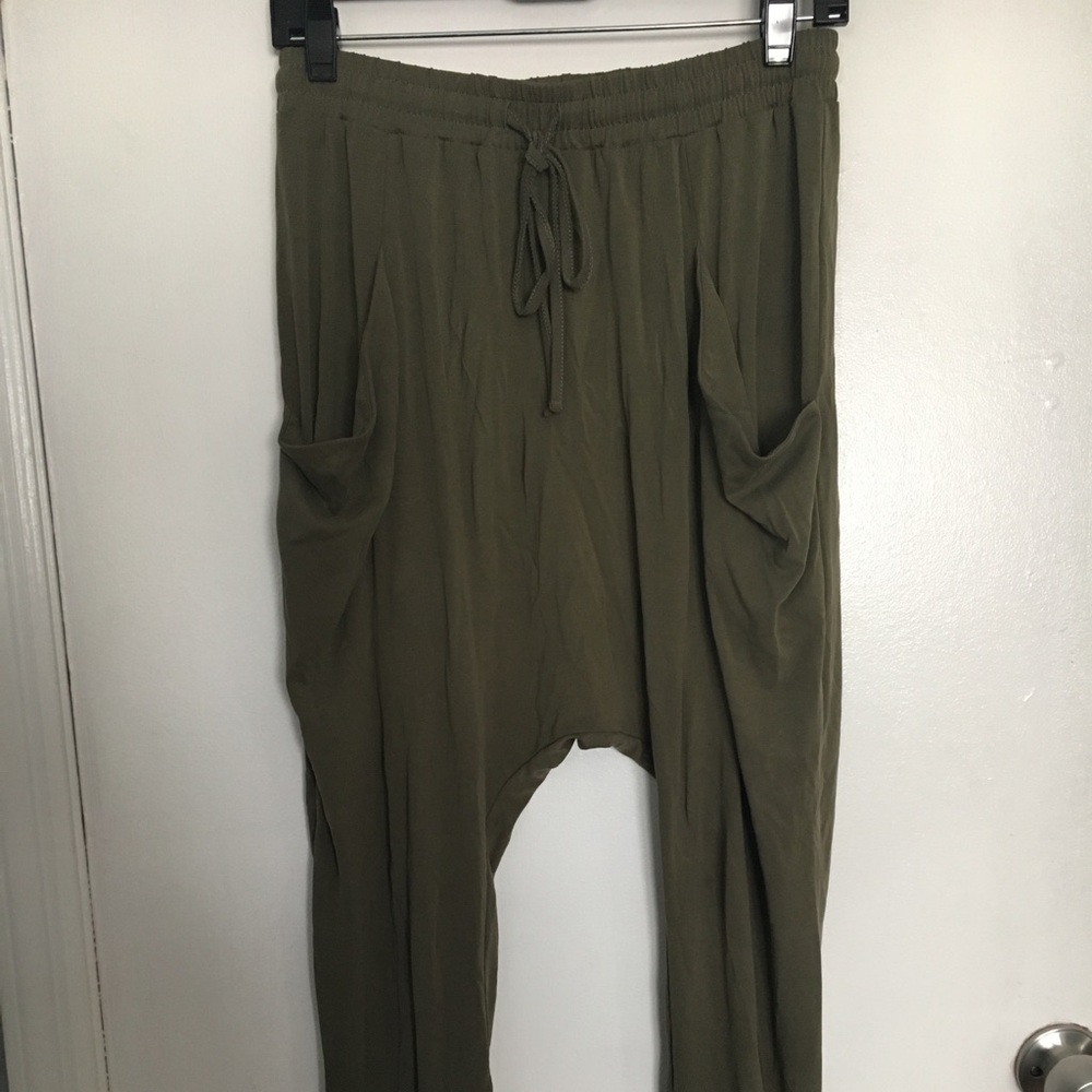 Drop crotch joggers